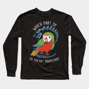 Harlequin Macaw Parrot Aaaa Long Sleeve T-Shirt